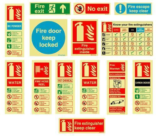 Fire Exit Signs, Emergency Exit Signs, Fire Door Signs, Extinguisher ID signs