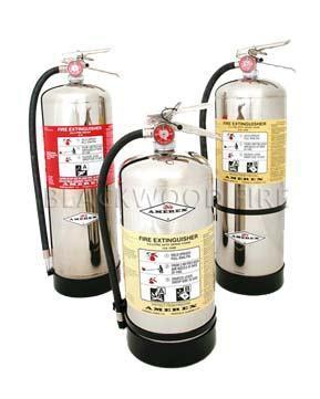 Amerex stainless steel fire extinguishers