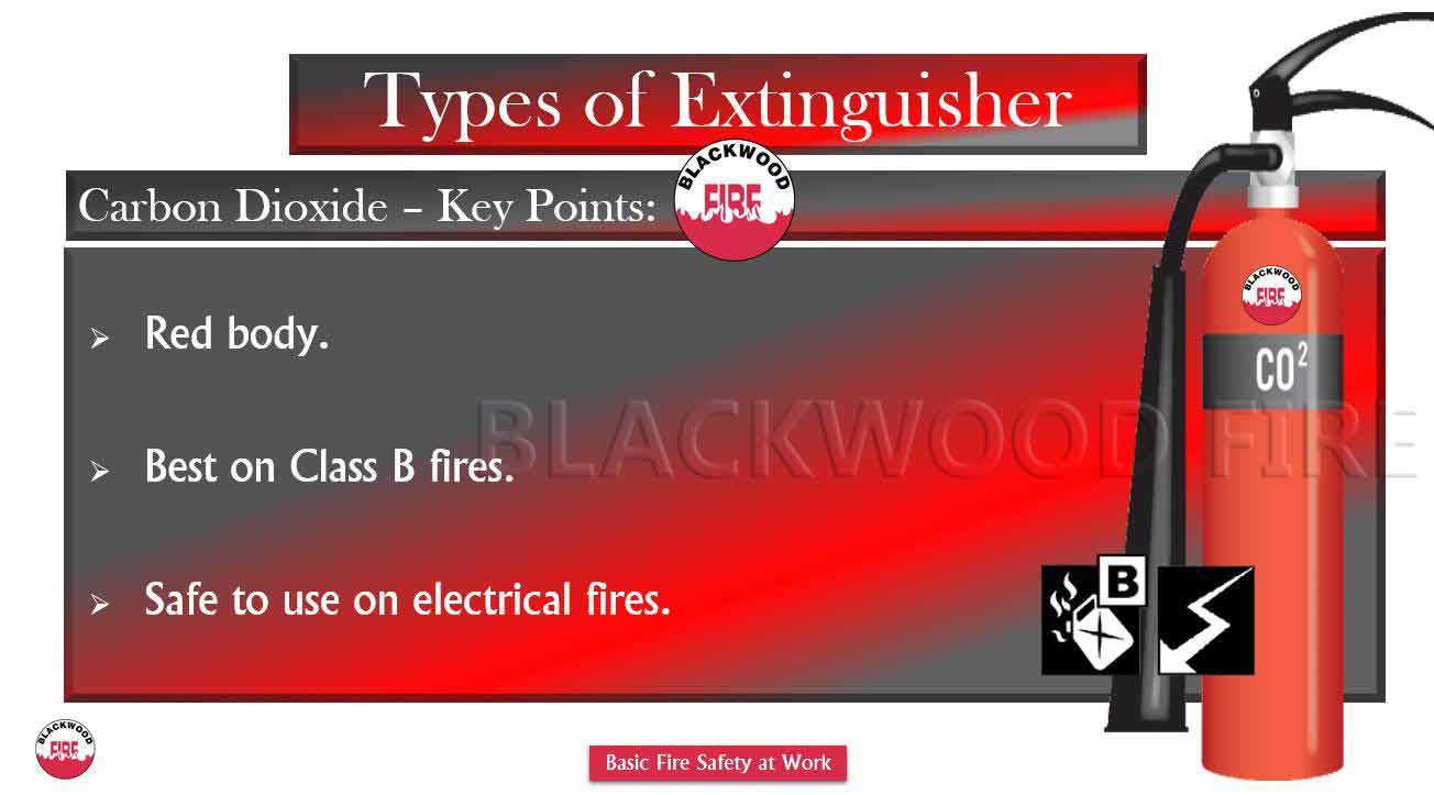 Types of Fire Extinguisher and their Uses Carbon Dioxide CO2 