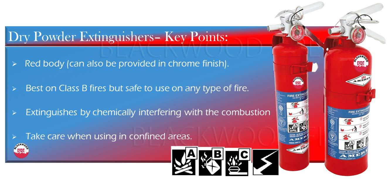Dry Powder fire extinguishers -  with key points