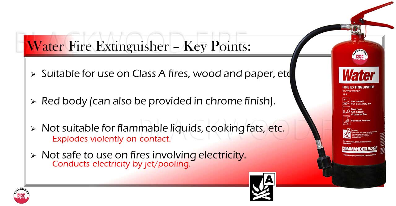 Commander edge water FIRE extinguishers with key points
