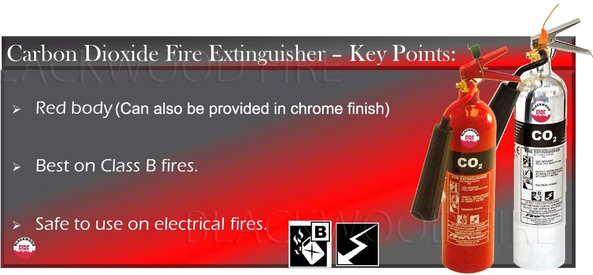 FirePower CO2 fire extinguishers with Key Points